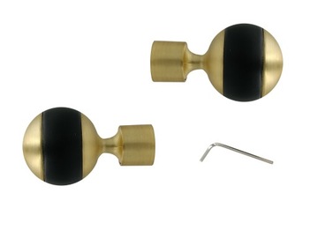 НАКОНЕЧНИК ШАРОВОЙ, комплект 2 шт. Карниз Ø19 МАТОВАЯ ЛАТУНЬ