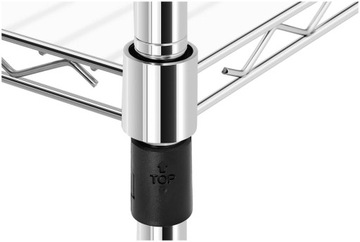 Складской стеллаж из хромированной проволоки, 4 полки + 4 м.