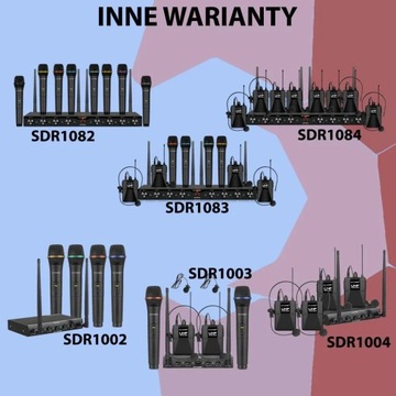 8-канальные беспроводные микрофоны Shudder SDR1084, 8 поясных микропортов