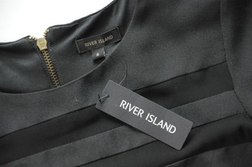 RIVER ISLAND prosta czarna tiul w dekolcie XXS-XS