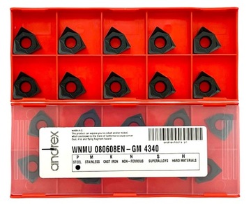 Płytki węglikowe WNMU 080608 EN GM 4340 STAL