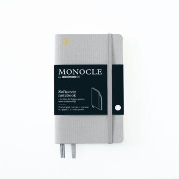 Notatnik Monocle by Leuchtturm1917 Pocket A6, Miękka Oprawa, Kropki, Szary