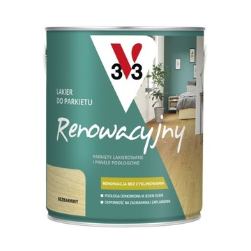 V33 LAKIER DO PARKIETU RENOWACYJNY 2,5l POŁYSK