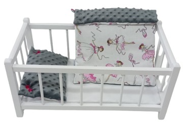 DREWNIANE ŁÓŻECZKO dla lalek + POŚCIEL - PRODUCENT.