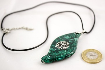 ОЖЕРЕЛЬЕ ОРГОНИТ МАЛАХИТ ОБСИДИАН КУЛОН ЭНЕРГИЯ ЧАКРА ЗДОРОВЬЕ ФЭН ШУЙ