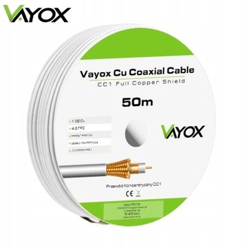 КАБЕЛЬ КОАКСИАЛЬНЫЙ АНТЕННЫЙ КАБЕЛЬ МЕДНЫЙ CU 50М