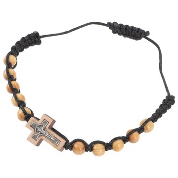 Wooden Prayer Bead String Bracelet Adjustable
