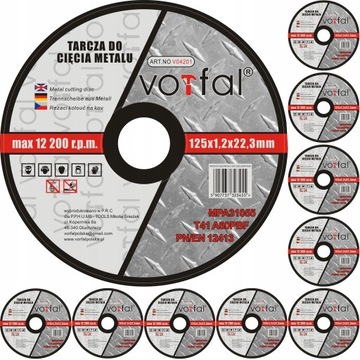 TARCZA TARCZE DO CIĘCIA METALU 125 X 1.2 STALI 10