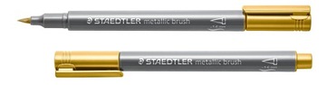 Pisak Staedtler Brush Metallic pędzelek złoty