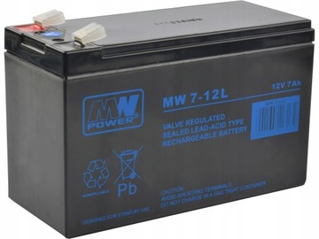 Akumulator bezobsługowy AGM 12V 7,2Ah UPS ALARM