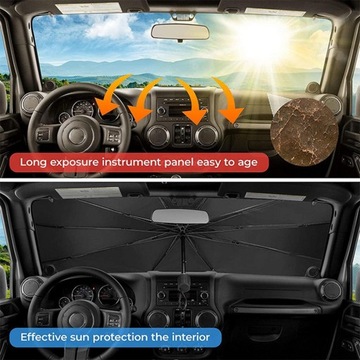 Защитный зонт для лобового стекла автомобиля