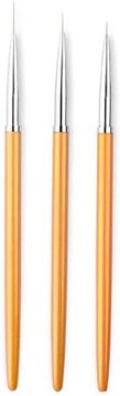 Nail Pen Tool 3 szt. Z?oty zestaw p?dzelków p?dzel