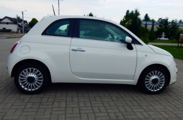 Fiat 500 II Seria 1 1.2 69KM 2014 Fiat 500 1.2 Lounge szklany dach jasne wnętrze bezwypadkowy, zdjęcie 7