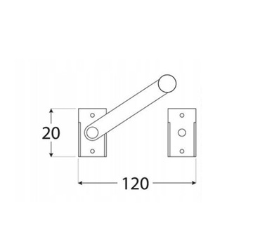 САДОВАЯ ЗАЩЕЛКА 120 x 20 WOG120 для ВОРОТ/КАЛИТКИ