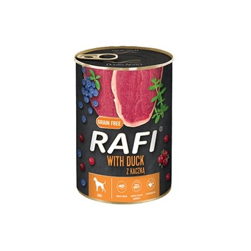 RAFI DOG GRAIN FREE 400G KACZKA BORÓWKA ŻURAWINA