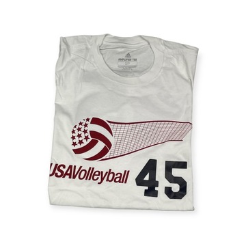 Мужская белая футболка ADIDAS VOLLEYBALL S 45