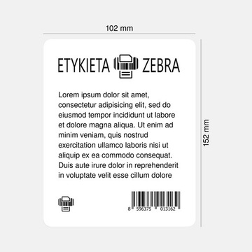 Etykiety termotransferowe Zebra 102x152 f25 papier