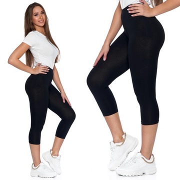 MORAJ sportowe legginsy 3/4 BAWEŁNIANE - S/M