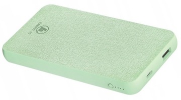 Powerbank HAMA 10000 mAh USB-C A kabel USB C FABRIC Zielony