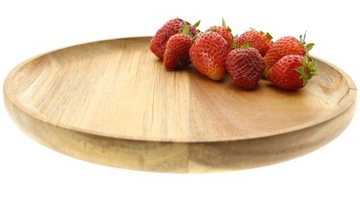 ДЕРЕВЯННАЯ ТАРЕЛКА С ПОДДОНОМ АКАЦИЯ