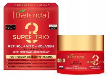 BIELENDA SUPER TRIO KREM PRZECIWZMARSZCZKOWY 60+ RETINOL KOLAGEN WITAMINA C