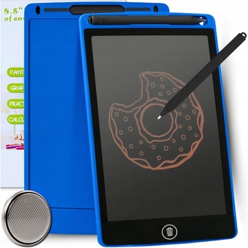 TABLET GRAFICZNY DO RYSOWANIA ZNIKOPIS TABLICA LCD 8,5 CALA NIEBIESKI