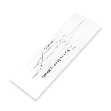 Igłą Giętka do Koralików, z Dużym Uchem, Rozdwojone, Stal, 125x0.2mm, 1 szt