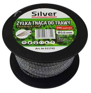 ŻYŁKA DO KOSY SPALINOWEJ PODKASZARKI WZMOCNIONA 3,0 mm 100 m SKRĘCANA