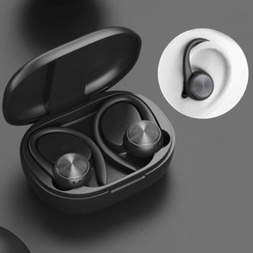 SŁUCHAWKI BEZPRZEWODOWE DOUSZNE Z MIKROFONEM BLUETOOTH TWS PAŁĄK SPORTOWE