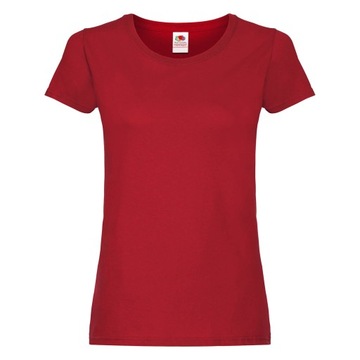 T-shirt damski koszulka bawełniana Fruit of The Loom ORIGINAL ceglasta XL
