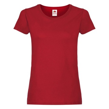 T-shirt damski okrągły dekolt Fruit of the Loom ORIG rozmiar M ceglasty