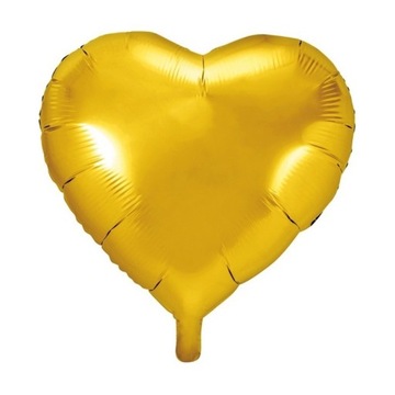 BALON foliowy Serce 45cm ZŁOTY komunia, chrzest