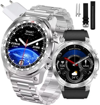 SMARTWATCH ZEGAREK MĘSKI MENU POLSKIE SPORT PULS ROZMOWY SMART WATCH AMOLED