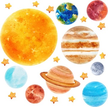 Naklejki na ścianę dla dzieci PLANETY KOSMOS MARS