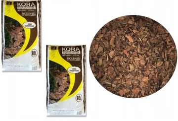 ZESTAW 2WORKI KORA OGRODOWA SOSONOWA 80L DROBNA 0,5-30MM PODŁOŻE NA CHWASTY