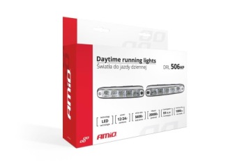 ДНЕВНЫЕ ХОДОВЫЕ ФОНАРИ AMiO 506HP 16 см, угловые, 1 Вт, одобрение RL DRL