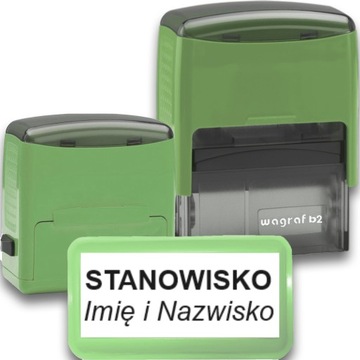 PIECZĄTKA WAGRAF B2s DO 4 LINII FIRMOWA IMIENNA BIUROWA PROJEKT + GUMKA