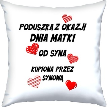 PODUSZKA 40x40 DLA MAMY Z NADRUKIEM JASIEK PREZENT DZIEŃ MATKI MAMA WZORY