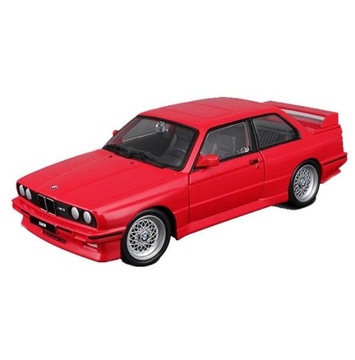 МОДЕЛЬ BMW M3 BURAGO 1:24 КРАСНЫЙ МЕТАЛЛ