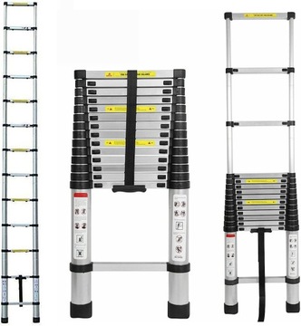 Выдвижная и складная телескопическая лестница длиной 4,4 м.