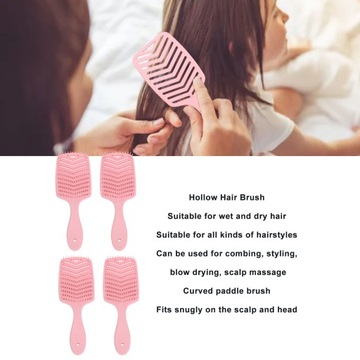 4 шт. Вентилируемая щетка для распутывания волос, V-образная форма XA.