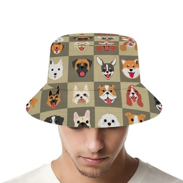 Smile Dogs Animal Bulldog Bucket Hat Fishing Hat