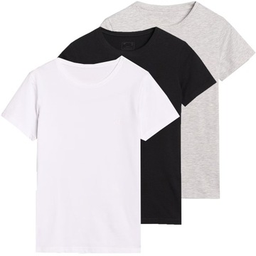 T-SHIRT DAMSKI 4F KOSZULKA ZESTAW KOMPLET 3 SZTUKI S SS25