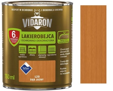 VIDARON LAKIEROBEJCA DO DREWNA DĄB JASNY L20 0.75L