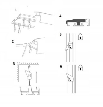 ТОНКАЯ ДВОЙНАЯ АЛЮМИНИЕВАЯ ПОТОЛОЧНАЯ РУЧКА С КРЫШКОЙ 200 СМ ЛЯГУШКА/РУКА БЕЗОПАСНОСТИ