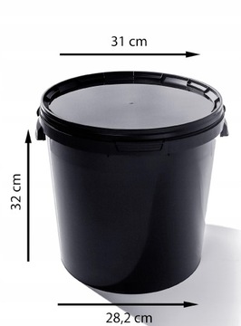 ПЛАСТИКОВОЕ ВЕДРО С КРЫШКОЙ 30 Л ЕД.