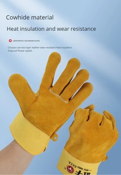 Welding Gloves Two Layer Cowhide Wear-resistant
