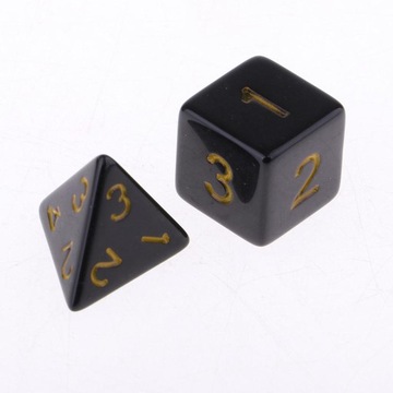 10 штук акриловых многогранных кубиков для игры DND RPG желтого цвета