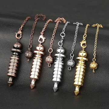 Metalowe wahadło do radiestezji i uzdrawiania reiki, duchowy amulet