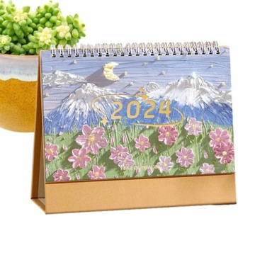 2024 Desk Calendar 2024 Mini Desk Calendar Wirebound Table Standup Monthly
